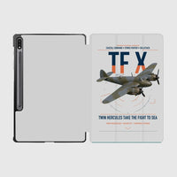 Thumbnail for Bristol Beaufighter TF X design on light gray samsung tablet tablet case