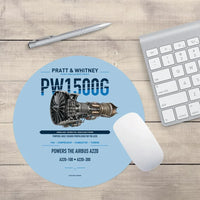 Thumbnail for PW1500G design on light blue round mouse pad