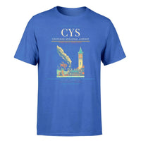 Thumbnail for Cheyenne Regional Airport (CYS) T-Shirt single-side front print in Blue | cheyenne-regional-airport-cys-double-side-t-shirt