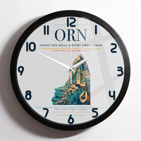 Thumbnail for Ahmed Ben Bella Airport (ORN) design on light gray framed wall clock