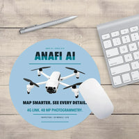 Thumbnail for Parrot ANAFI Ai design on light blue round mouse pad