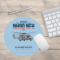 Thumbnail for NHIndustries NH90 NFH Caïman design on light blue round mouse pad