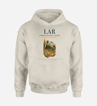 Thumbnail for Laramie Regional Airport (LAR) design on khaki hoodie single-side print