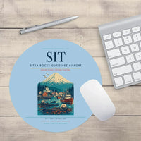 Thumbnail for Sitka Rocky Gutierrez Airport (SIT) design on light blue round mouse pad