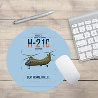 Thumbnail for Piasecki H-21C Shawnee design on light blue round mouse pad