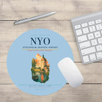 Thumbnail for Stockholm Skavsta Airport (NYO) design on light blue round mouse pad