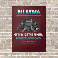 Thumbnail for DJI Avata vertical canvas print - no frame - dark red background