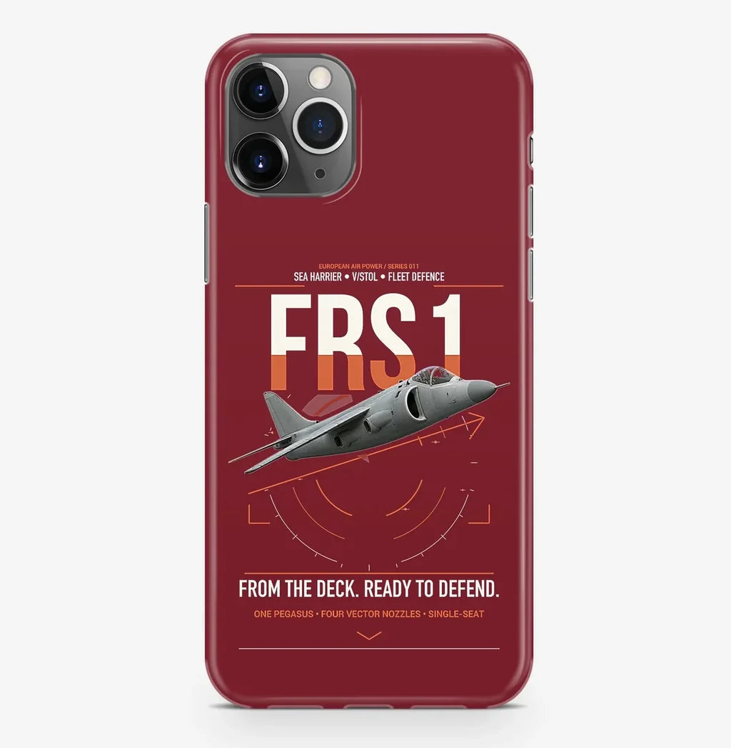 British Aerospace Sea Harrier FRS.1 design on dark red magsafe iphone case, for iPhone Pro Max