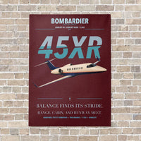 Thumbnail for Bombardier Learjet 45XR vertical canvas print - no frame - dark red background