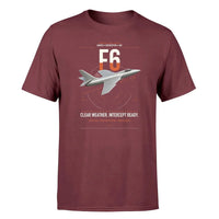 Thumbnail for Hawker Hunter F6 design on dark red t-shirt, single-side print
