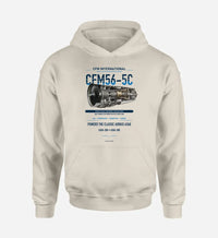 Thumbnail for CFM56-5C design on khaki hoodie single side
