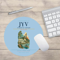 Thumbnail for Jyväskylä Airport (JYV) design on light blue round mouse pad