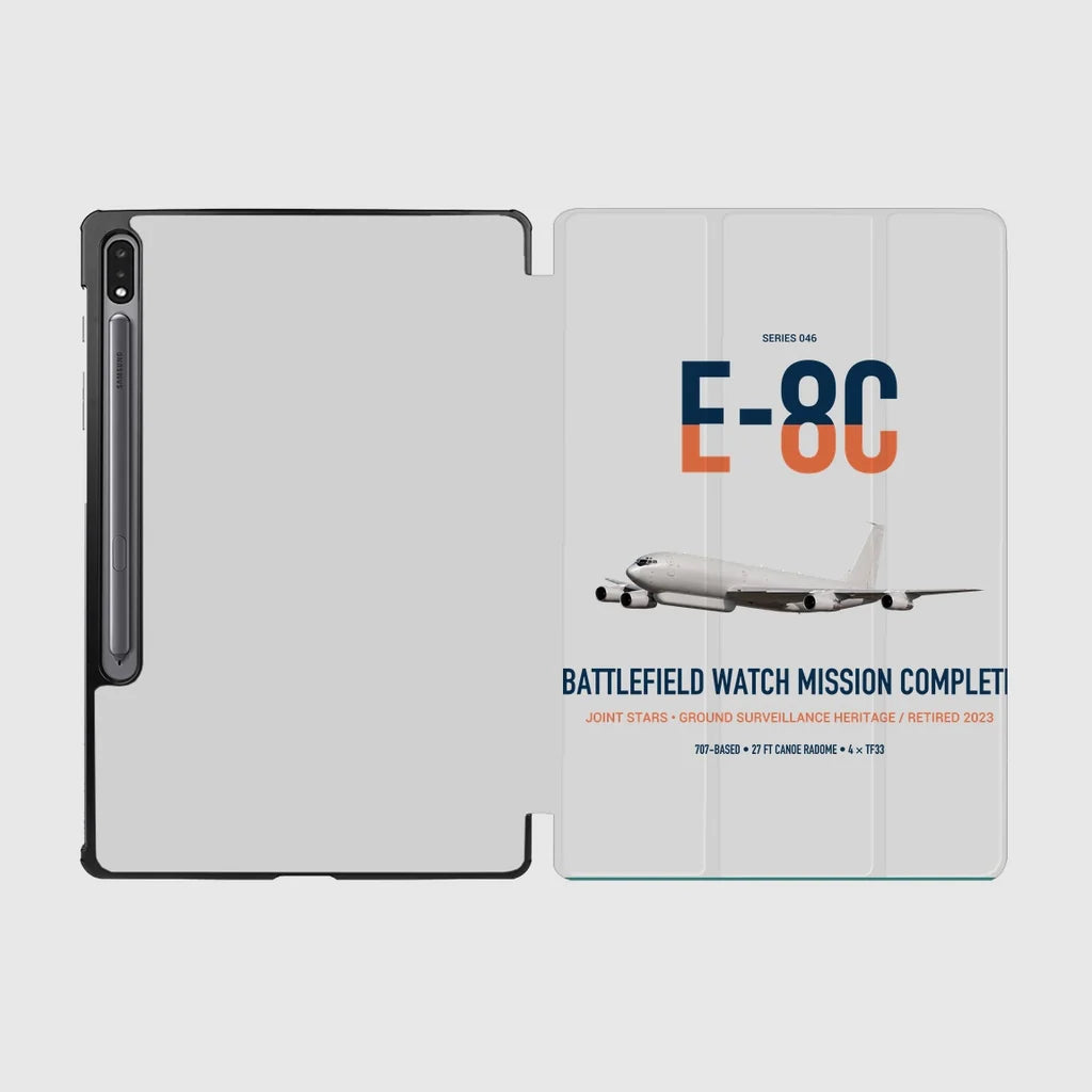 E-8C Joint STARS design on light gray samsung tablet tablet case