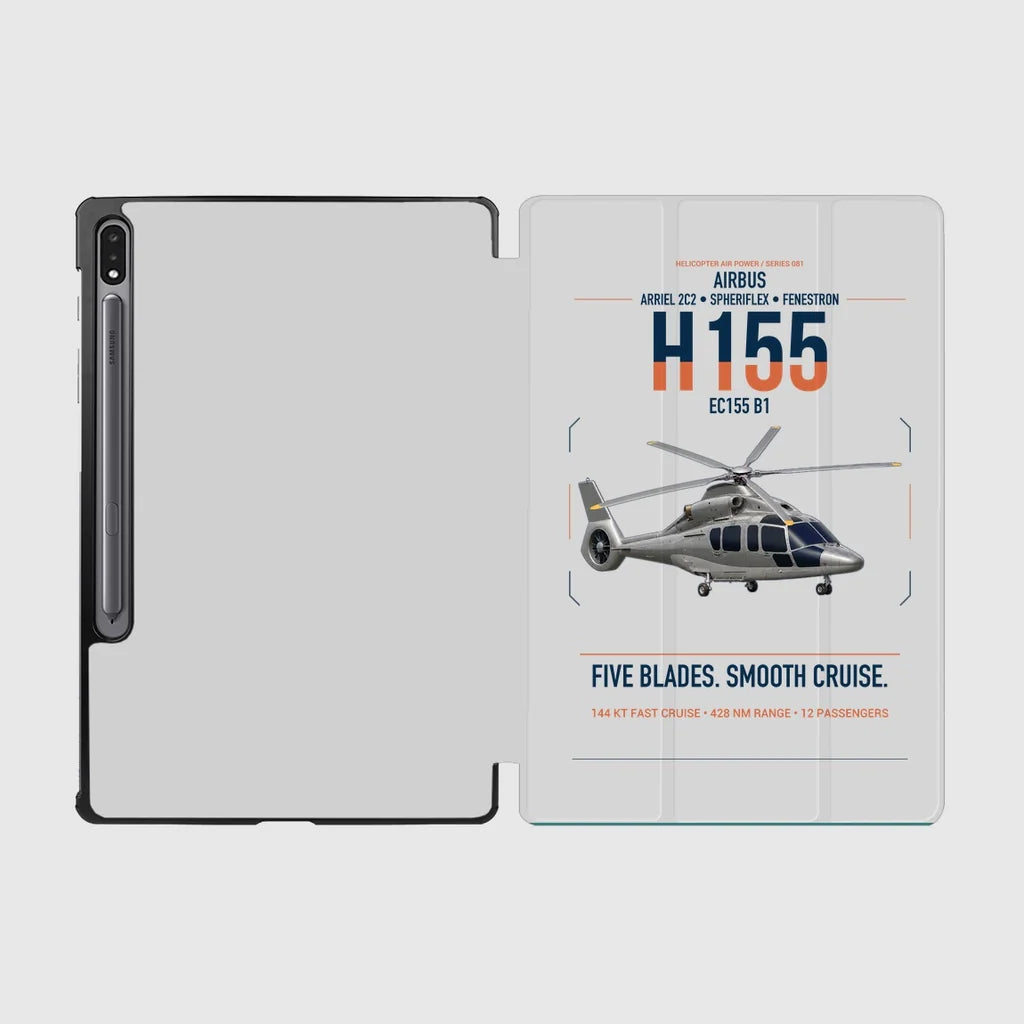 Airbus H155 EC155 B1 design on light gray samsung tablet tablet case