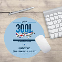 Thumbnail for Extra 300L design on light blue round mouse pad