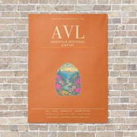 Thumbnail for Asheville Regional Airport AVL - Canvas Framed - Orange