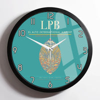 Thumbnail for El Alto International Airport LPB Wall-Clock Framed - Turquoise
