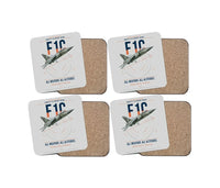 Thumbnail for Dassault Mirage F1C design on light gray 4 pieces set coaster