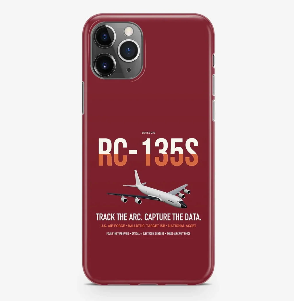 RC-135S Cobra Ball design on dark red magsafe iphone case, for iPhone Pro Max