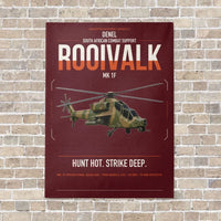 Thumbnail for Denel Rooivalk Mk 1F vertical canvas print - no frame - dark red background