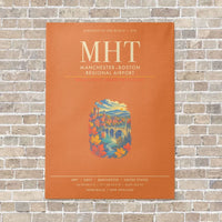 Thumbnail for ManchesterBoston Regional Airport MHT - Canvas Framed - Orange