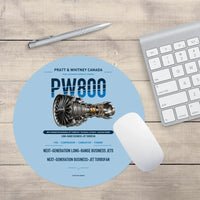 Thumbnail for PW800 design on light blue round mouse pad