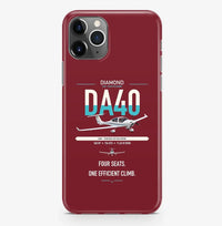 Thumbnail for Diamond DA40 design on dark red magsafe iphone case, for iPhone Pro Max