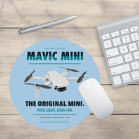 Thumbnail for DJI Mavic Mini design on light blue round mouse pad