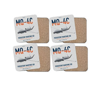 Thumbnail for MQ-4C Triton IFC-4 design on light gray 4 pieces set coaster