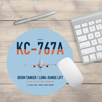 Thumbnail for Boeing KC-767A design on light blue round mouse pad