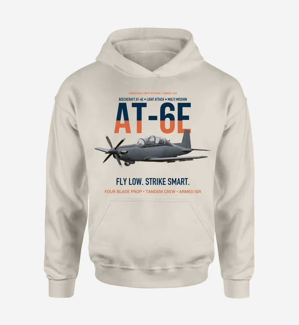 AT-6E WOLVERINE design on khaki hoodie single side