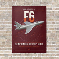 Thumbnail for Hawker Hunter F6 vertical canvas print - no frame - dark red background