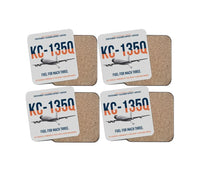 Thumbnail for KC-135Q Blackbird Tanker design on light gray 4 pieces set coaster