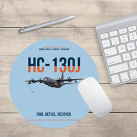 Thumbnail for HC-130J COMBAT KING II design on light blue round mouse pad