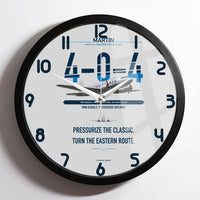 Thumbnail for Martin 4-0-4 design on light gray framed wall clock