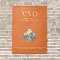 Thumbnail for Vilnius Airport VNO - Canvas Framed - Orange