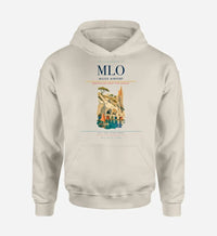 Thumbnail for Milos Airport (MLO) design on khaki hoodie single-side print