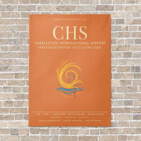 Thumbnail for Charleston International Airport CHS - Canvas Framed - Orange