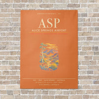 Thumbnail for Alice Springs Airport ASP - Canvas Framed - Orange