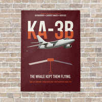 Thumbnail for KA-3B Skywarrior vertical canvas print - no frame - dark red background
