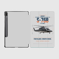 Thumbnail for Sikorsky S-76B design on light gray samsung tablet tablet case
