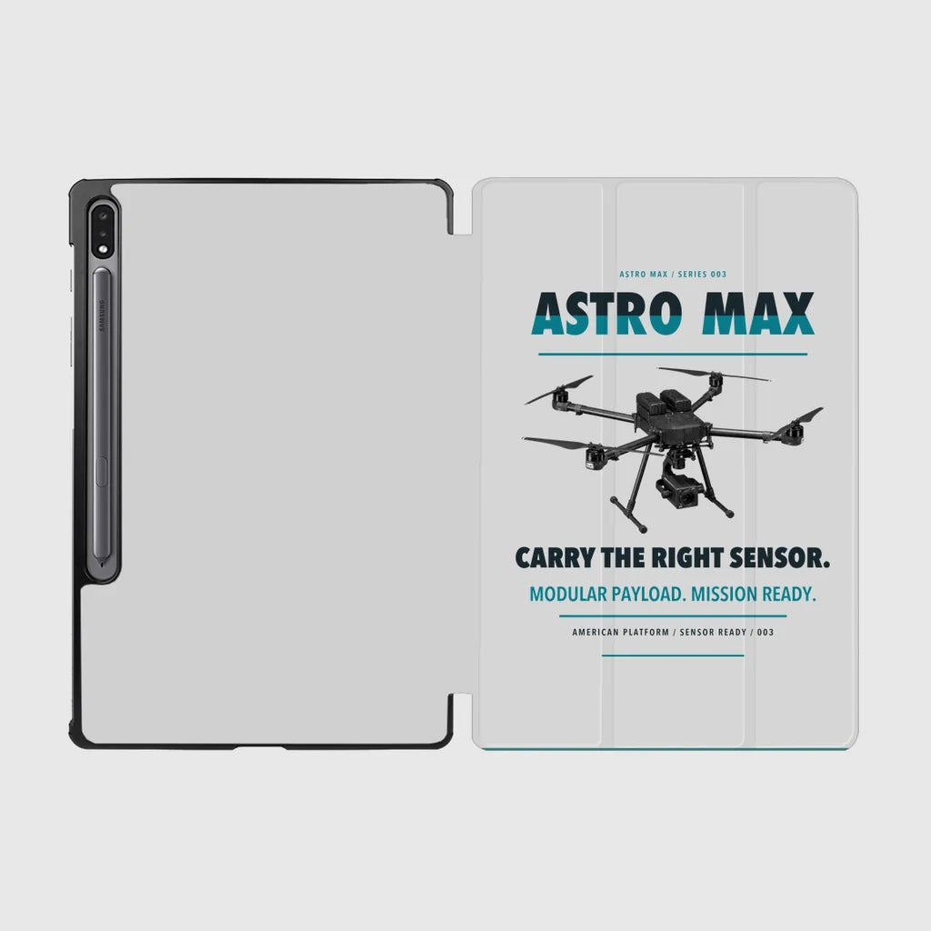 Freefly Astro Max design on light gray samsung tablet tablet case