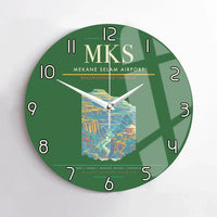 Thumbnail for Mekane Selam Airport MKS Wall-Clock No-Frame - Green