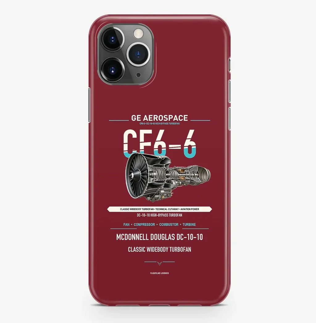 CF6-6 Case ProMax design on dark red iphone case promax