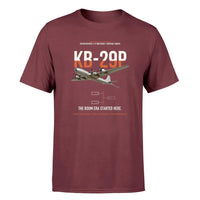 Thumbnail for KB-29P SUPERFORTRESS design on dark red double-side t-shirt, single-side print