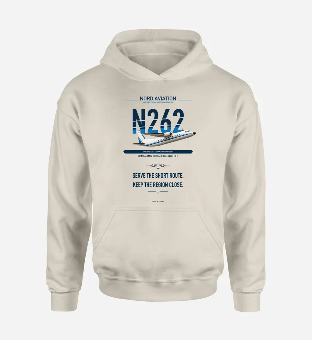 Nord 262A design on khaki hoodie single side