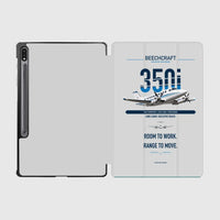 Thumbnail for Beechcraft King Air 350i design on light gray samsung tablet tablet case