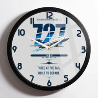 Thumbnail for Boeing 727-200 design on light gray framed wall clock