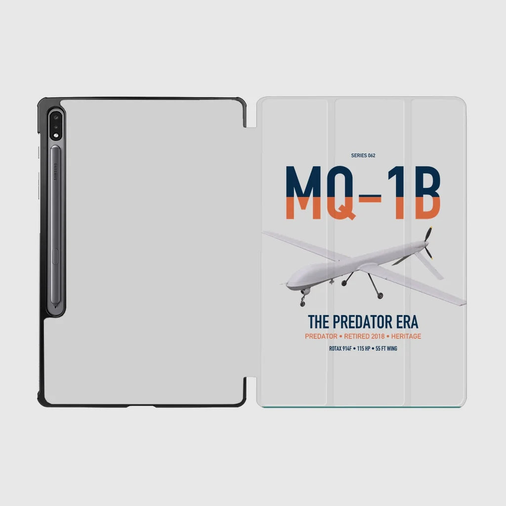 MQ-1B Predator design on light gray samsung tablet tablet case