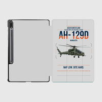 Thumbnail for AgustaWestland AH-129D Mangusta design on light gray samsung tablet tablet case